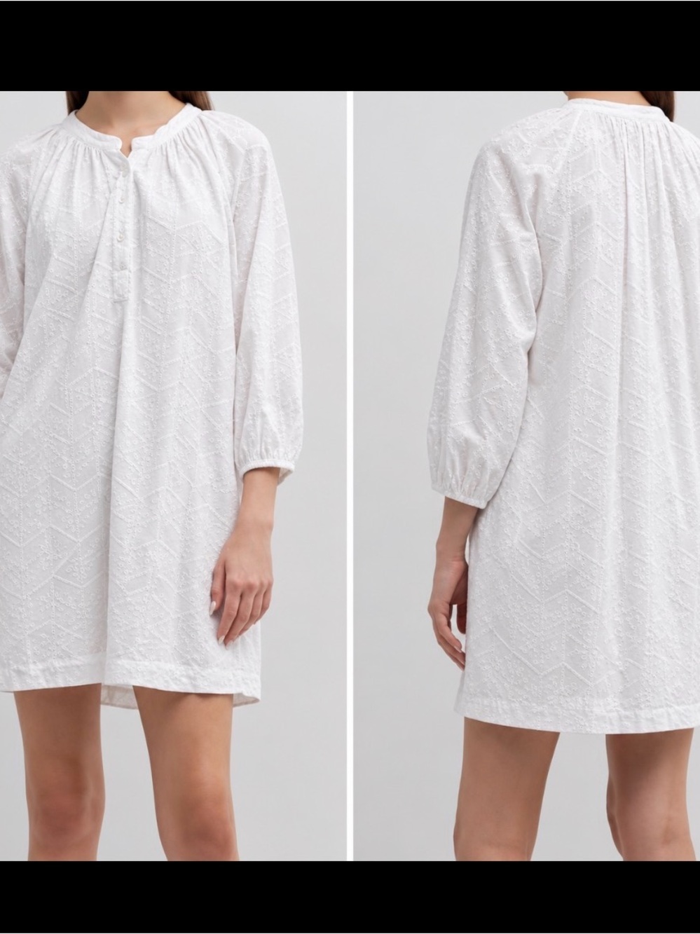 $295 Xirena Women's  Chandler Embroidered Eyelet Mini Dress Size L